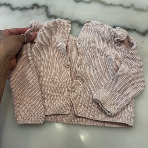 Pink Ruffle Knit Sweater - Picture 2 of 2